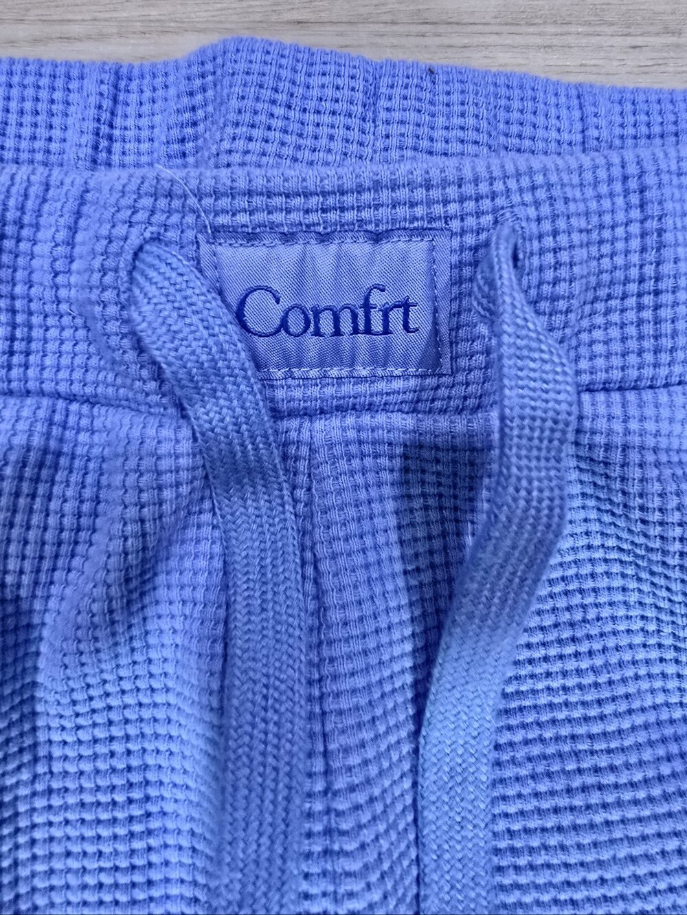 Comfrt Waffle Lounge Pant Wide Leg Limited Addition Color Allure Blue Size L - Picture 2 of 6